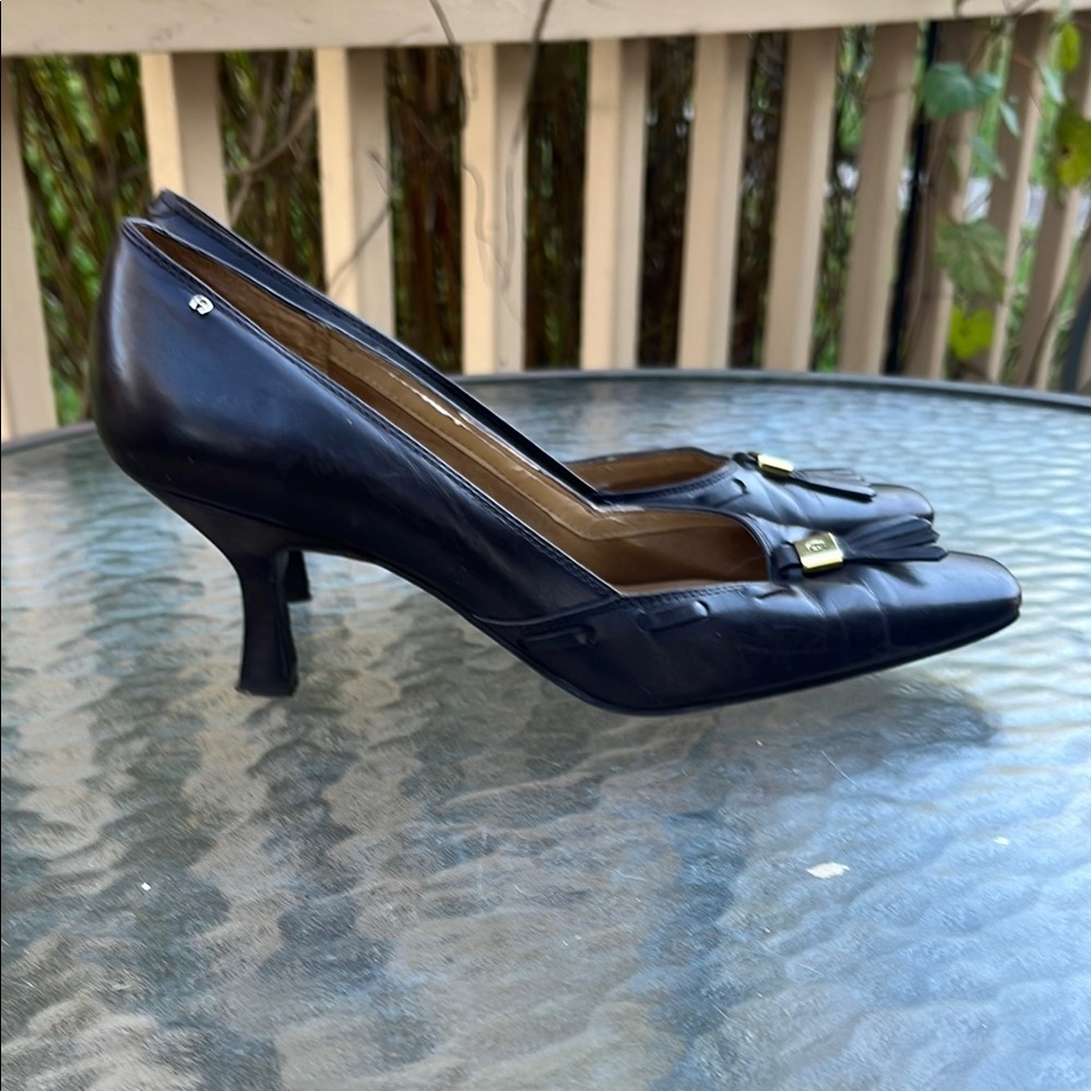 Etienne Aigner BrowrnLeather Women's Heels